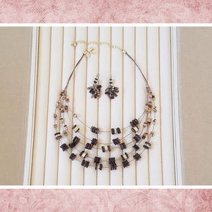 Chico's SET Bead/Crystal Necklace Earrings